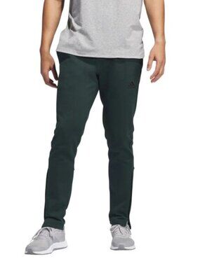 adidas Men's Regular Fit Zippered Ankle Openings Jogger - Green (Shagrn), Large